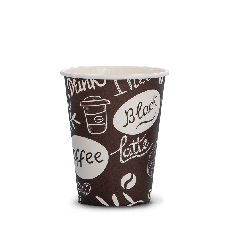 12oz paper design brown white coffee cup 1000cups