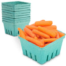 FMP Brands 44 Pack Pint Green Molded Pulp Fiber Berry Basket Produce Vented Container for Fruit and Vegetable, Farmer Market, Grocery Stores and Backyard Party