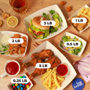 Fit Meal Prep [250 Pack 0.5 lb Paper Food Boats Heavy Duty Disposable Food Trays, Red Check Nacho Tray for Parties Fairs Picnics Carnivals, Holds Ketchup Cheese Sauce Pickles