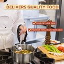 [2 Pack] 6 Oz Stainless Steel Soup Ladle - One-Piece Sauce Spatula with Hook Handles, Commercial Grade Serving Spoon, Kitchen Tool for Restaurant or Home Cooking, Mirror Finish, 14.25" Long