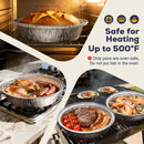 Fit Meal Prep 45 pack 9" Round Aluminum Foil Pans with Clear Dome Lids, Pie Tins Disposable 9 inch with Lids, Take Out Containers, Freezer Oven Safe Aluminum Baking Pans for Storing, Cooking, Storage