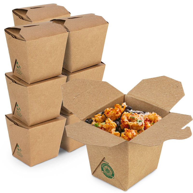 16oz Kraft Brown Rectangle Paper Take Out Food Containers