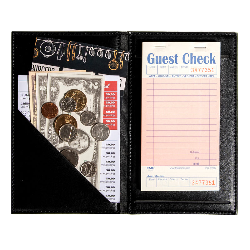 Pink Guest Check Pads for Restaurant Server (1 Part)