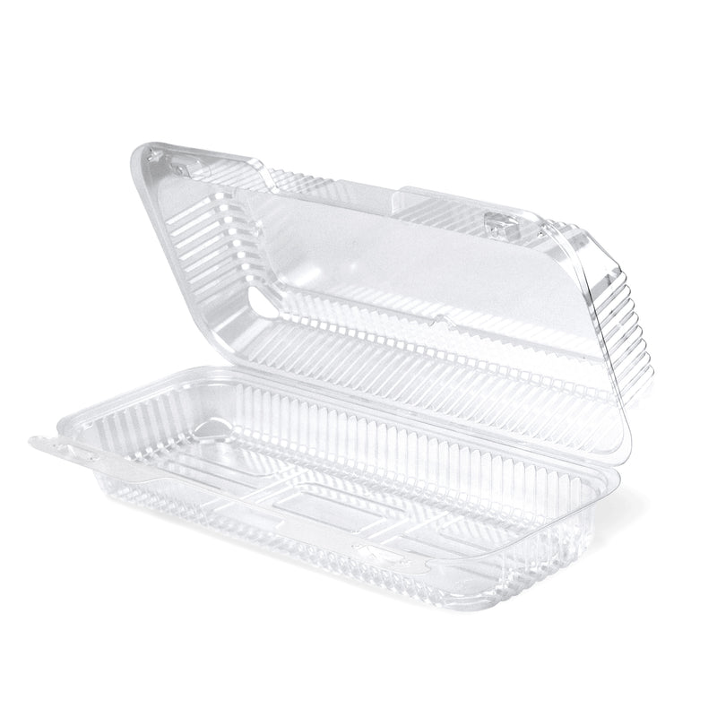 Clear Hinged Plastic Containers - 12 x 5 x 3''