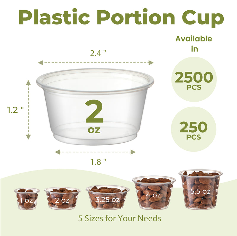 2oz Plastic Portion Cup with no lid, BPA Free