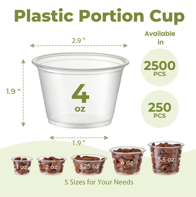 4oz Plastic Portion Cup with no lid, BPA Free