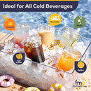Fit Meal Prep 16 oz Clear Plastic Cups with Strawless Sip Lids, Disposable Cups for Iced Coffee, Smoothies, Cold Drinks and Parties, 100 pack