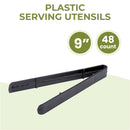 Black Clear Heavy Duty Plastic Serving Tong 9'' - Inbulks