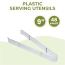 Clear Heavy Duty Plastic Serving Tong 9'' - Inbulks