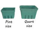 Green Molded Pulp Fiber Berry Basket Produce Vented Container for Fruit and Vegetable - Inbulks