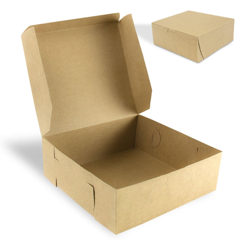 Kraft Brown Bakery / Pie Box 8 x 8 x 3 Inch - Inbulks