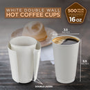 Disposable Coffee Cups - White Double Wall Insulated To Go Coffee Cups - Inbulks