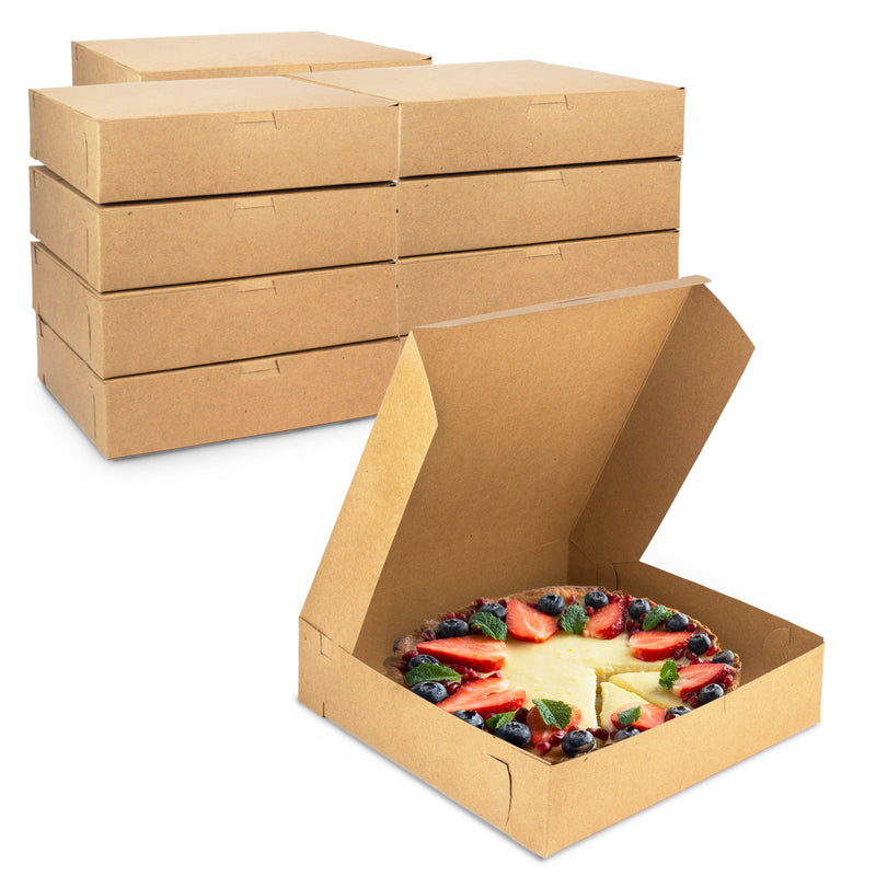 Pie Boxes - 10x10x2.5 Inch Square Bakery Boxes - Inbulks
