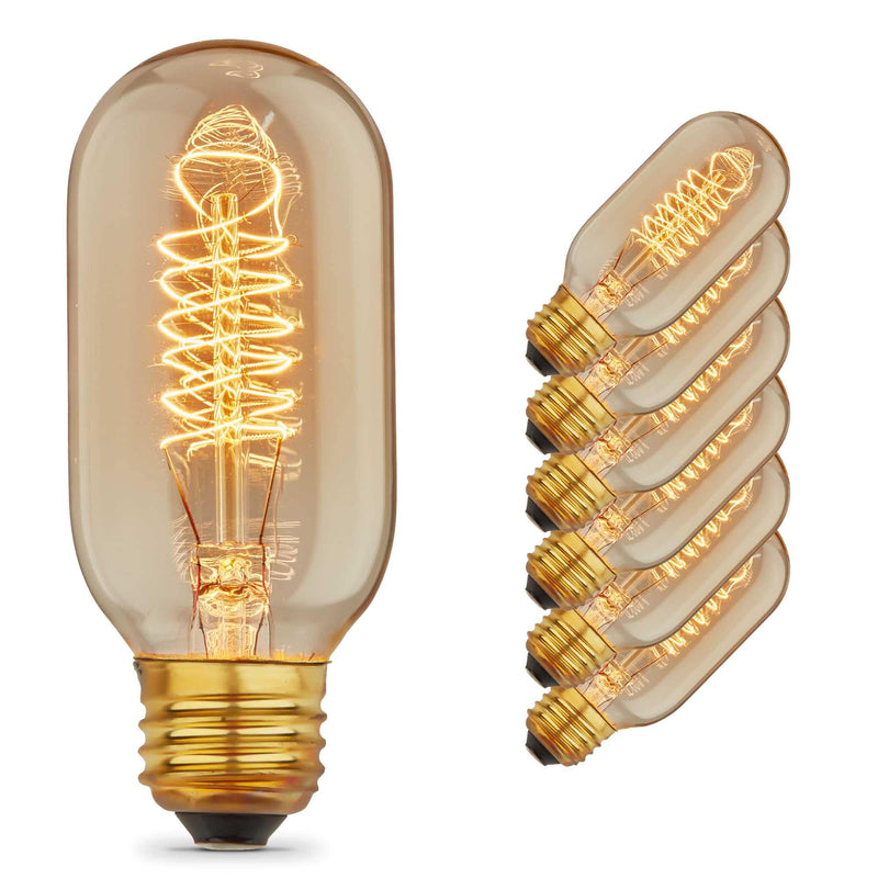 Vintage Edison Bulbs with Spiral Filament, Radio Cylinder - Inbulks