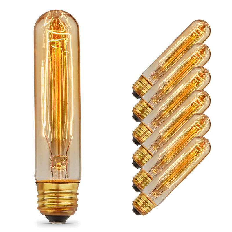 Vintage Edison Bulbs with Steeple Hairpin Filament, Tubular - Inbulks