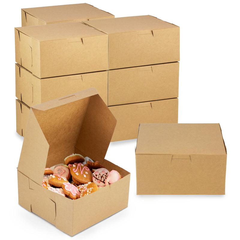 Kraft Pie Boxes - 6x6x3 Inch Brown Boxes for Baked Goods - Inbulks