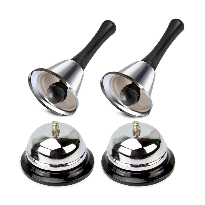 Call Bell with Handle and Counter Bell 4 Pack - Inbulks
