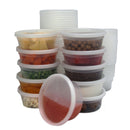 Round Plastic Deli Cups with Lids, Leak Proof - Inbulks