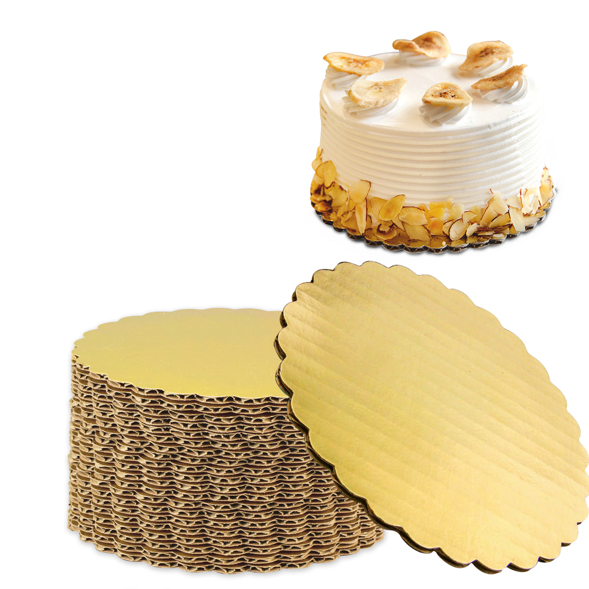 FunCakes Cake Board Rund, Gold, Ø30,5 Cm – Aus Karton, Für Torten & Kuchen